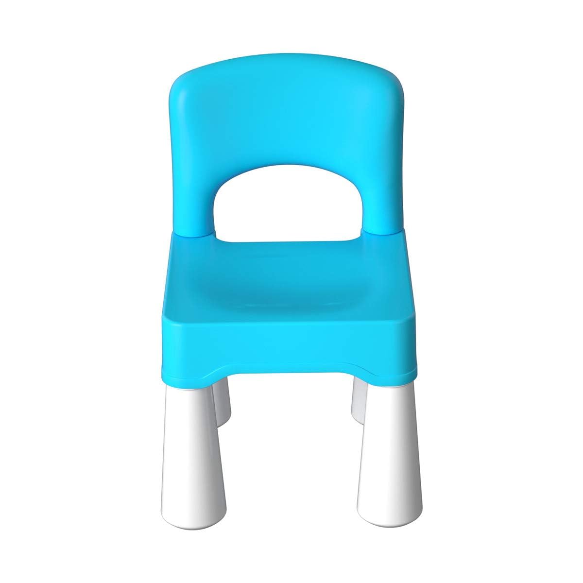 burgkidz Plastic Kids Chair, Durable and Lightweight, 9.3" Height Seat, Indoor or Outdoor Use for Boys Girls Aged 2+, Blue