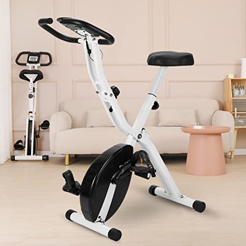 PLENY Basic Folding Exercise Bike, Stationary Bikes for Home, Upright