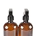 Two Amber Glass Spray Bottle Bottles with Black Trigger Sprayer.16 oz Refillable Bottle for Essential Oils,Cleaning Products,Aromatherapy,Organic Beauty Products.Stream and Spray Settings Available