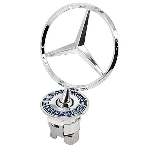 Danenen For Mercedes Benz Replacement 3D Emblem Car Logo Front Hood Ornament Car Cover Chrome