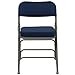 Flash Furniture HERCULES Series Premium Curved Triple Braced & Double Hinged Navy Fabric Metal Folding Chair