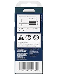 Bosch 85225   MC 3 8 in. Doble flauta recta Router Bit con punta de carburo