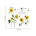 docooler Sunshine Sunflower Butterfly Dancing in Summer Beautiful Removable Wall Stickers DIY Kid's Child Room Decor Decal LM858 (90 60cm )