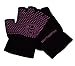 Mato & Hash Yoga Pilates Fingerless Exercise Grip Gloves - Black/Radiant Orchid