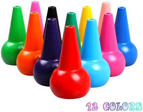 Dmeixs Toddler Crayons, Finger Crayons for Kids,12 Colors Palm-Grip Crayons Non Toxic Paint Crayons Sticks Stackable Toys for Kids,Toddlers,Children,Boys and Girls.