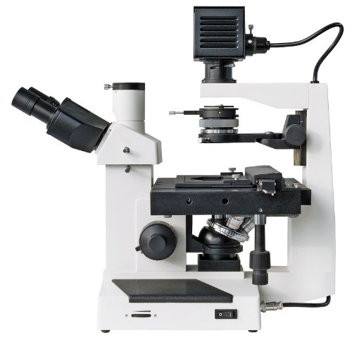 Bresser professionelles inverses, trinokulares Mikroskop Science IVM-401, 100x-400x Vergrößerung, planachr. Objektive, großer Kreuztisch für Objektträger oder Petrischalen, inkl. Kameratubus – Bild 3