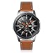 NewWays for Galaxy Watch 46mm Bands, 22mm Soft Leather Replacement Strap for Galaxy Watch 3 45mm, Gear S3 Frontier, Brown