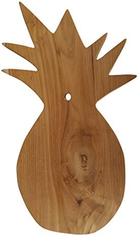 Pineapple Design Imported Teak Wood Wooden Cutting Chopping Serving Board 14 INCHES Cutting Surface - By South Asia Trading (5197)