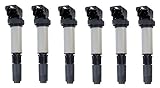Pack of 6 Ignition Coils for BMW X3 X5 Z3 Z4 Mini Copper E46 325i 325Ci 325xi 330i 330Ci 330xi 525i 530i E39 E53 E60 E63 B322 2.5L 3.0L 3.2L L6 L8 Compatible with C1404