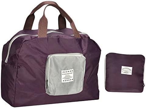 Reusable Shopping Grocery bags Foldable Travel Recycle Tote (Purple)