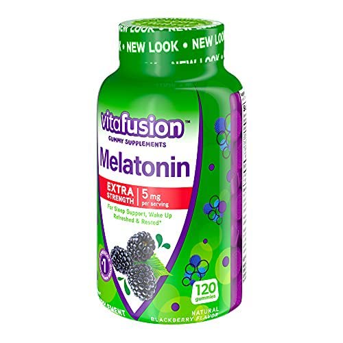 VITAFUSION EXTRA STRENGTH MELATONIN GUMMIES, BLACKBERRY 120 EA (PACK OF 6)