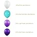K KUMEED 12 Inch Unicorn Balloons White Purple Dark Purple Blue Assorted Latex Balloons for Birthday decorations Baby Shower Party Supplies (100 Pcs)