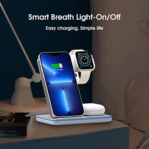 Wireless Charging Station, 3 in 1 Wireless Charger Compatible with