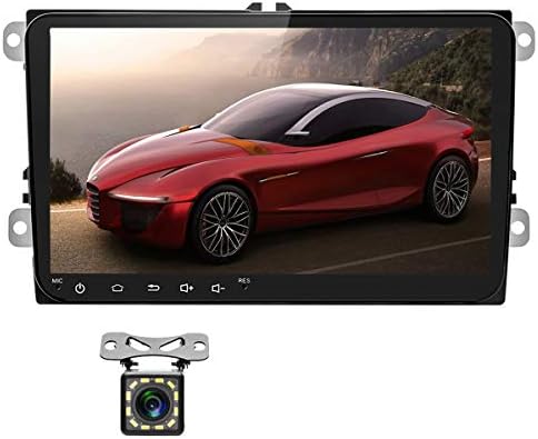 Car Stereo Double Din Android Car Radio for VW Passat Golf Jetta Polo Tiguan Touran Seat GPS Navigation Indash Head Unit 9″ Touch Screen with Bluetooth Backup Camera FM WiFi USB Car Multimedia Player
