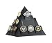 STRATCOIN Pyramid Shaped Rotatable Military Challenge Coin & Poker/Casino Chip Display (BLACK)