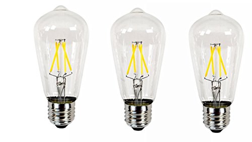 CYLED 8W LED Vintage Edison Filament Light Bulb,S60 Squirrel Cage Incandescent Filament Light Bulb, E26 Base, Antique Edison,3-Pack Warm White 2700K