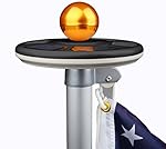Sunnytech 2017 New Arrival 3rd Generation Black - Solar Power Flag Pole Flagpole Light 100% Satisfaction Guarantee - Biggest Size - Best Solar Flag Light in the World