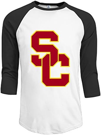 Men's USC Trojans Logo 3/4 Sleeve Raglan T-Shirt Sport Jersey