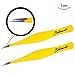 Bellesante 2 PCS Precision Surgical Grade Tweezers - Best Stainless Steel Sharp Tweezers for Ingrown Hair Extraction, Precise Eyebrow, Facial and Body Hair Grooming, Splinter, & Tick - Needle Nose