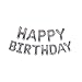 Mcolour Balloon Birthday Party 16 Inch Cute HAPPY BIRTHDAY Letters Foil Balloons (Silver Birthday Letter Balloons)