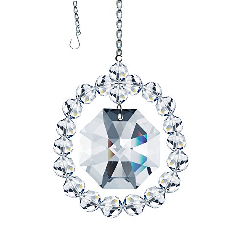 Crystal Suncatcher 5" Rainbow Maker Clear Crystal Ornament Feng Shui 100% Real Crystals