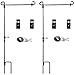 Akeydeco Garden Flag Pole Stand Holder, 2 Pack Garden Flags for Outside with Flag Stopper and Clip Waterproof Powder-Coated Paint for Flag Pole Holder for Outside House,Yard Flags for Outside