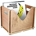 Warm Stylus Vinyl Record Storage Crate, 15 x 12 Inches, Brown, Plywood