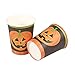 Juvale Halloween Plates and Napkins Party Supplies - 144-Piece, Serves 24, 9 in Plates, 6 oz Cups, 6.5 in Napkins & Black Cutlery - Halloween Party Supplies - Jack-O-Lantern Plate Set