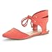 DREAM PAIRS AMIGA Women's Pointy Toe Ankle Cuff Lace Up D'orsay Ballet Comfort Gladiator Flats Shoes