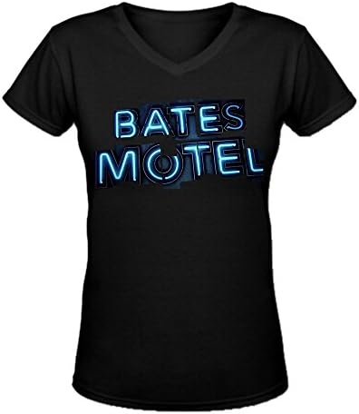 DIYCloTH Women's Bates Motel Short V T-shirt Black M