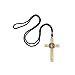 Intercession St Benedict Crucifix on Cord Necklace (Antique Gold)