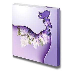 Canvas Prints Wall Art - Beautiful Young Woman with Flowers - 12" x 12"