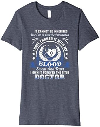 Womens Medical Doctor Shirt MD Physician Med School Graduation Gift Medium Heather Blue