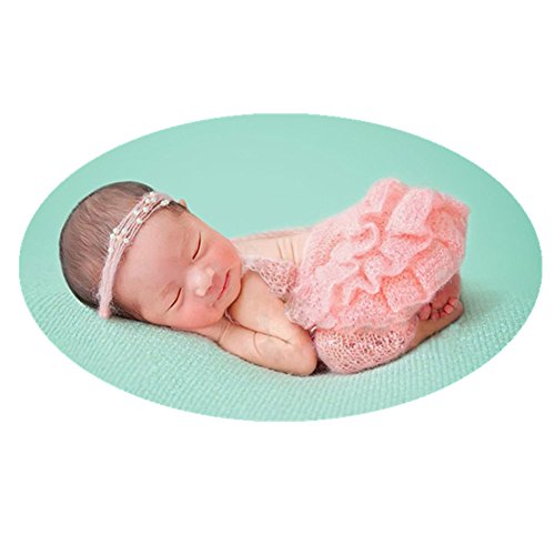 Newborn Boy Girl Baby Knitted Clothes Outfits Photography Props Cute Pants Mohair Headdress Skirt