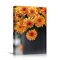 Canvas Wall Art Yellow Petals Colorful Farmhouse/Country Floral Multicolor Patterns Photography - 12x18 inches