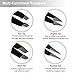 Tweezers Ingrown Hair, Slanted and Pointed Tweezer Set Tweezer 4 Piece Professional Tweezers Set Ingrown Hair Stainless Steel (Black)