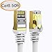 Cat 8 Ethernet Cable 50 ft Shielded, 26AWG Lastest 40Gbps 2000Mhz SFTP Patch Cord, Heavy Duty High Speed Cat8 LAN Network RJ45 Cable- in Wall, Outdoor, Weatherproof Rated for Router, Modem, Gaming