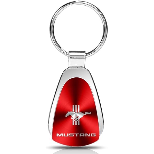 IPick Image Ford Mustang White Pony Logo Metal Keychain – 2000 To 2018 Limited Edition Charm