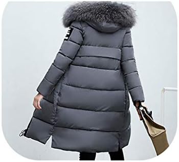 Green HX Thicken Warm Slim Long Down Coat Women Long Sleeve Zipper Pockets Outwears Ladies Jackets Coats from Women