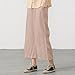 Ecupper Womens Casual Loose Plus Size Elastic Waist Cotton Trouser Cropped Wide Leg Pants Pink 12-14