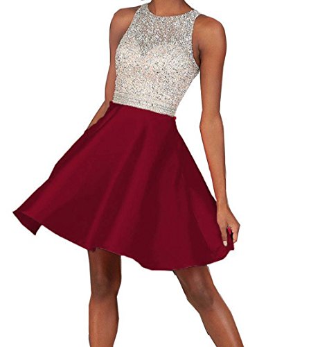 Miya 2016 Short Beading Open Back Satin Homecoming Dress Prom | Desertcart  Barbados