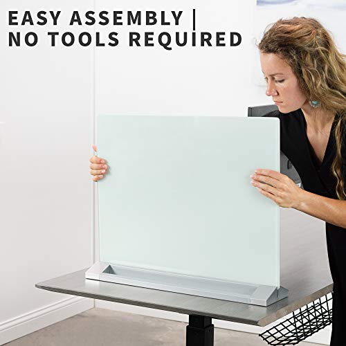 VIVO Freestanding Glass 23 x 19 inch Desktop Dry Erase Board, Privacy