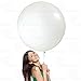 AFTERLOON® Biodegradable Balloons 6 pcs 36 Inch Orb Perfect Round Giant Extra Large Clear, Thickened Strong Natural Latex Jumbo XL Big Helium Float, Gender Reveal Birthday Party Decorations Stuffing