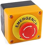 2Pcs Emergency Stop Push Red Sign Mushroom Button