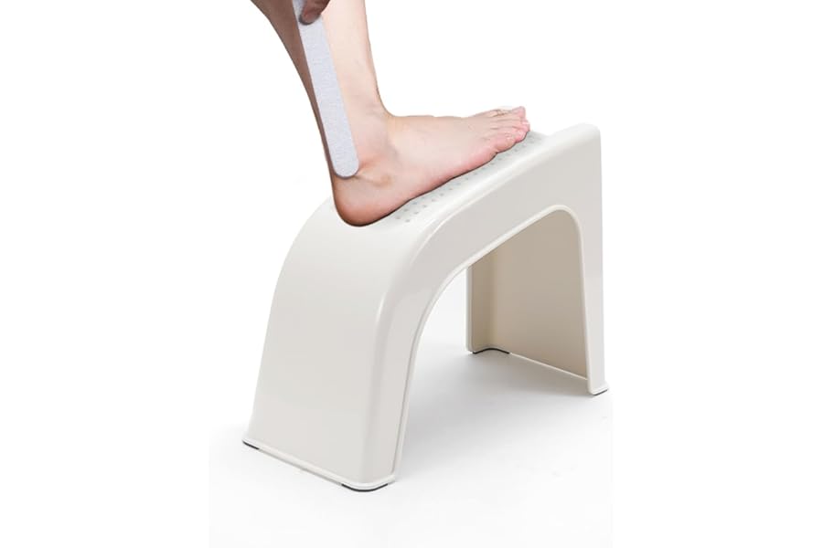 ZLMHYYM Shower Foot Rest for Shaving Legs, Non-Slip Pedicure Foot Rest, Shower Foots Step Stool for Shaving Legs, Plastic Sturdy Pedicure Stand -White