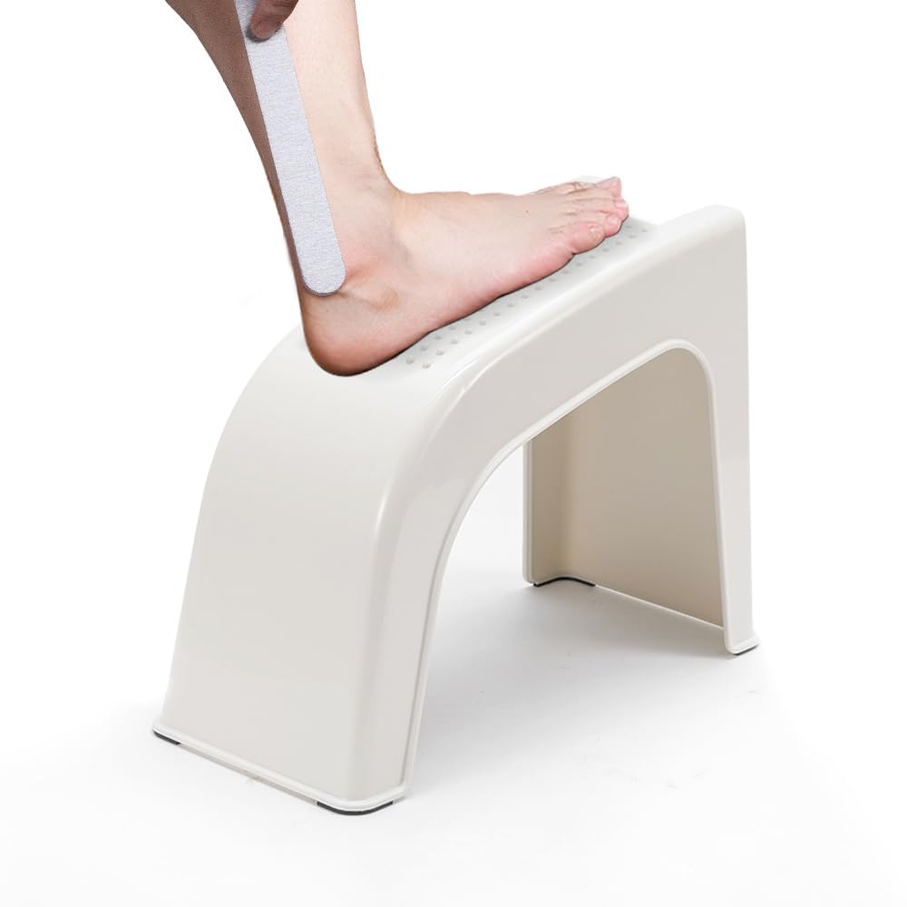 Photo 1 of ZLMHYYM Shower Foot Rest for Shaving Legs, Non-Slip Pedicure Foot Rest, Shower Foots Step Stool for Shaving Legs, Plastic Sturdy Pedicure Stand -White