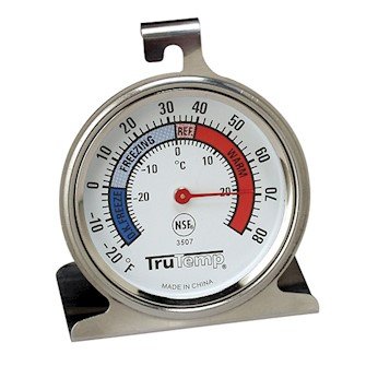 Taylor 3507 TruTemp Refrigerator / Freezer Analog Dial Thermometer with Safety Zones