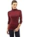 PattyBoutik Women's Turtleneck Lace Inset Long Sleeve Blouse