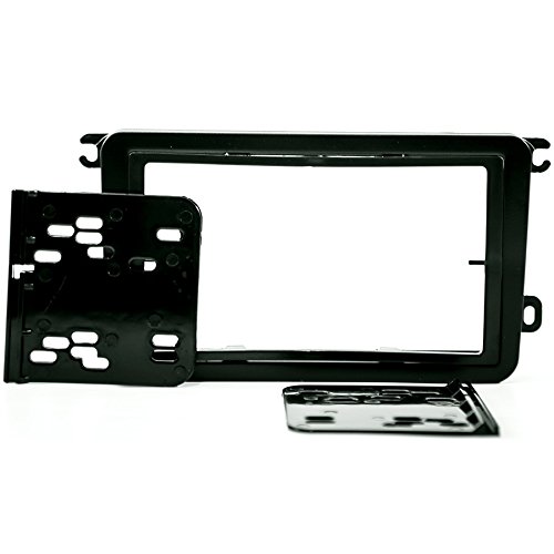 Moldura 2 Din Autoplast VW Gol G7, Jetta, Novo Fusca Preta