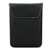 aubaddy Double Pouch Leather Sleeve Bag Slim Travel Case for iPad Mini/Mini 2/Mini 3/Mini 4 (Black)